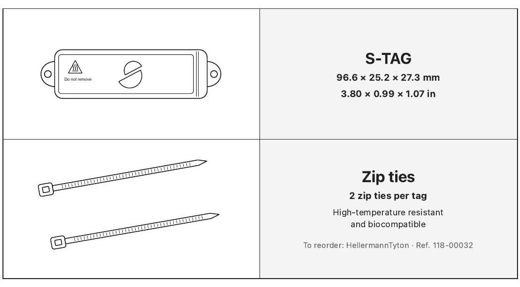 Complete the device attachment — Tag supplied tools